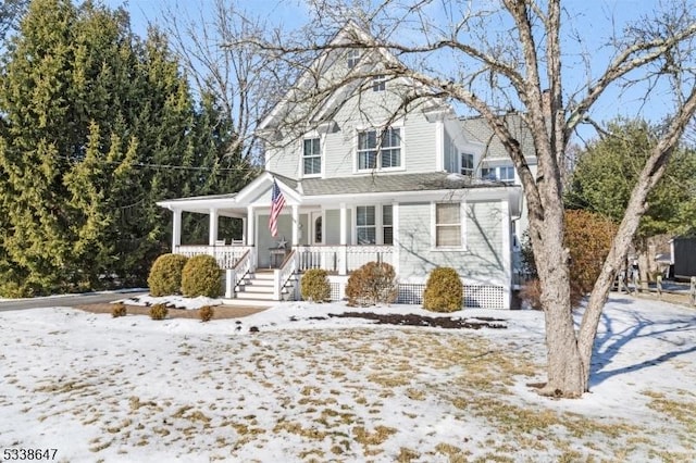 view of front property with a porch