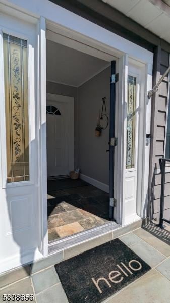 view of doorway to property