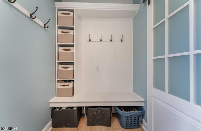 mudroom featuring wood finished floors