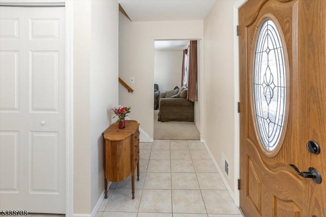 view of tiled entryway