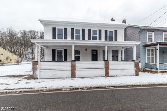 view of front of property with covered porch