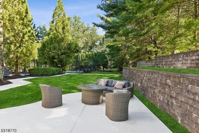 view of patio with outdoor lounge area