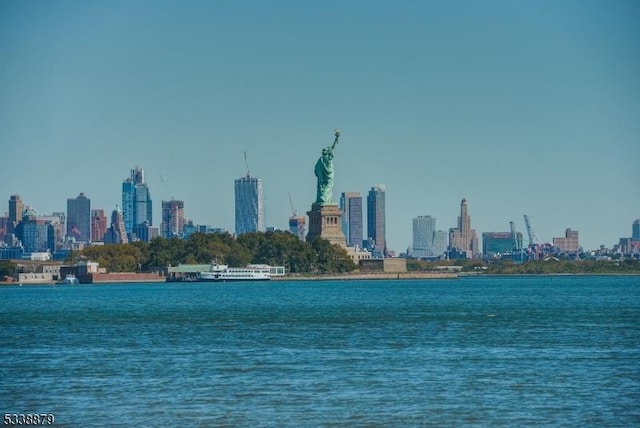 view of city featuring a water view