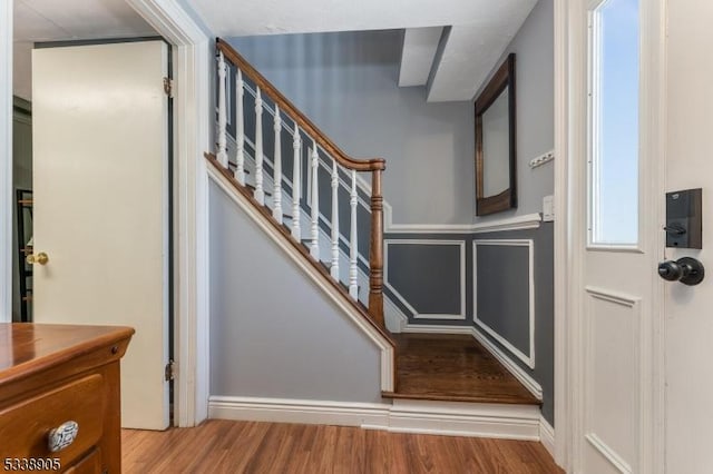 doorway to outside featuring light hardwood / wood-style floors