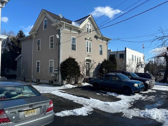 view of snowy exterior