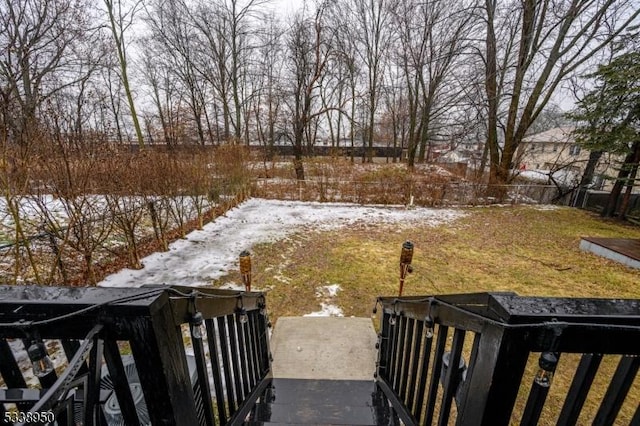 view of snowy yard