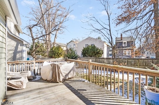 wooden deck with fence