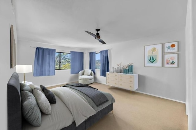 60 Overlook Dr, Independence Twp, NJ 07840 - carpeted bedroom featuring baseboards and ceiling fan