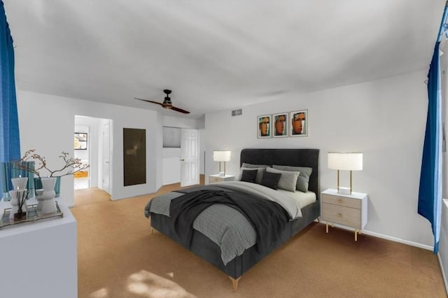 60 Overlook Dr, Independence Twp, NJ 07840 - carpeted bedroom with visible vents and ceiling fan