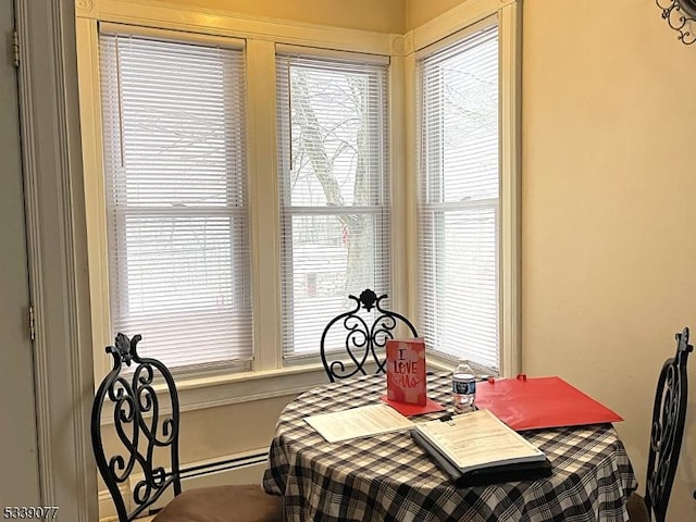 view of dining space