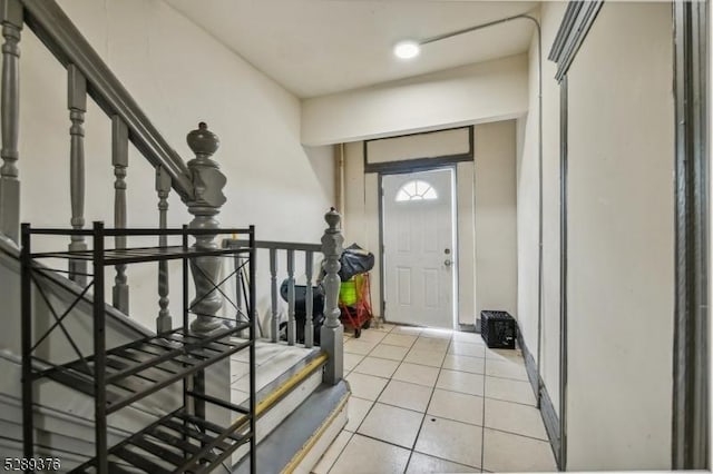 view of tiled entrance foyer