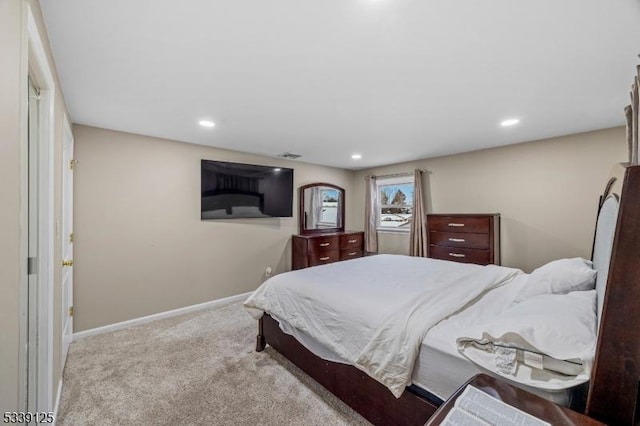 view of carpeted bedroom