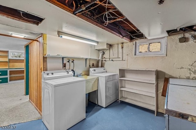 laundry room with laundry area and separate washer and dryer