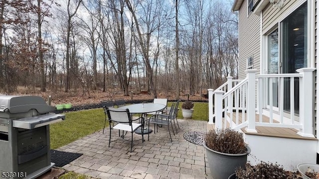 view of patio featuring area for grilling