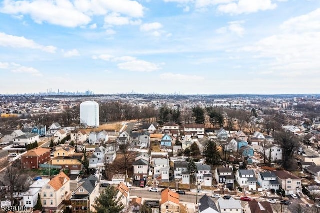 aerial view featuring a residential view