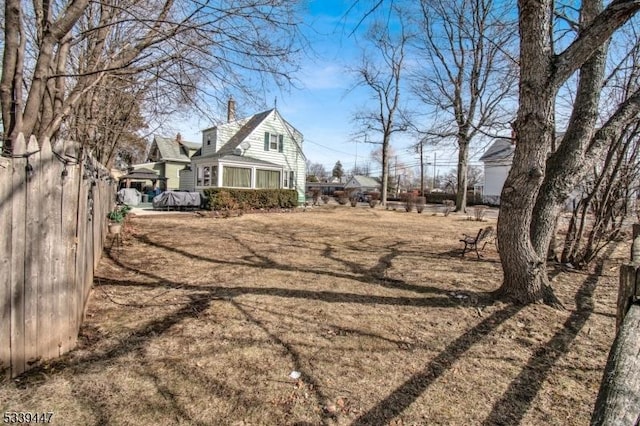 exterior space featuring fence