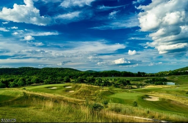 view of property's community featuring view of golf course