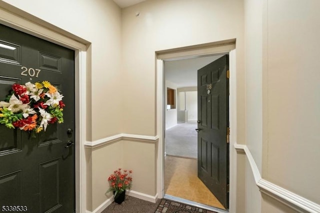 view of doorway to property