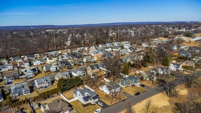 aerial view with a residential view