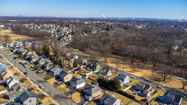 aerial view featuring a residential view