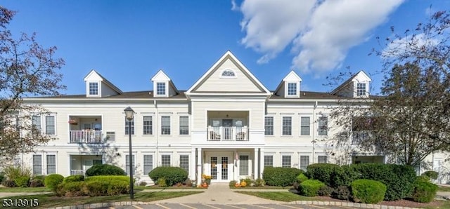 view of front of property with french doors