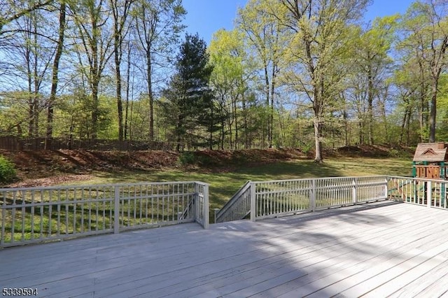 deck with a playground