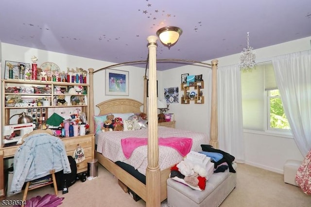 view of carpeted bedroom