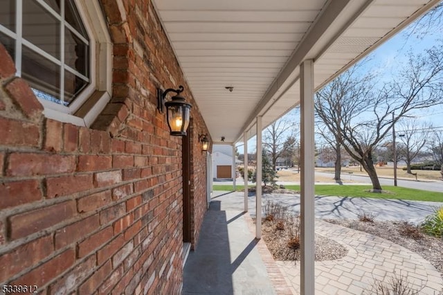 view of patio featuring covered porch