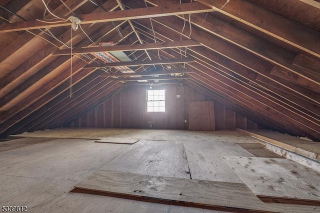 view of attic