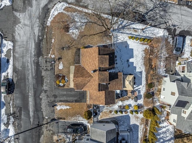 aerial view with a residential view