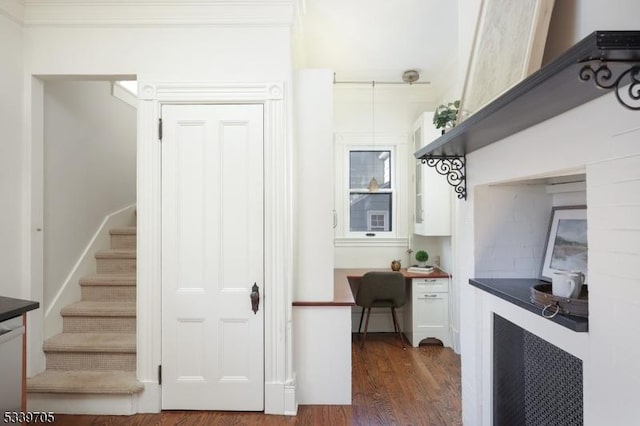 interior space with wood finished floors