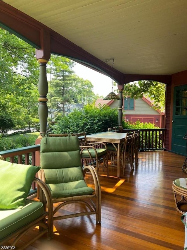 exterior space with covered porch