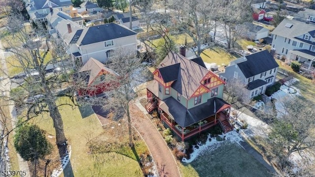 aerial view featuring a residential view