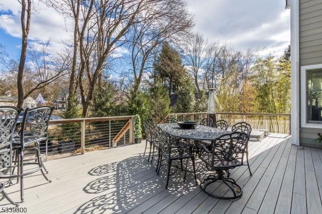 deck featuring outdoor dining space