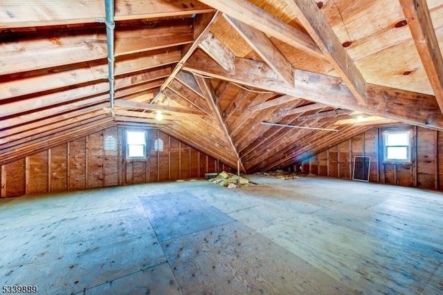 view of attic