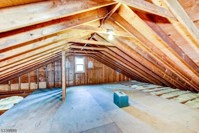 view of attic