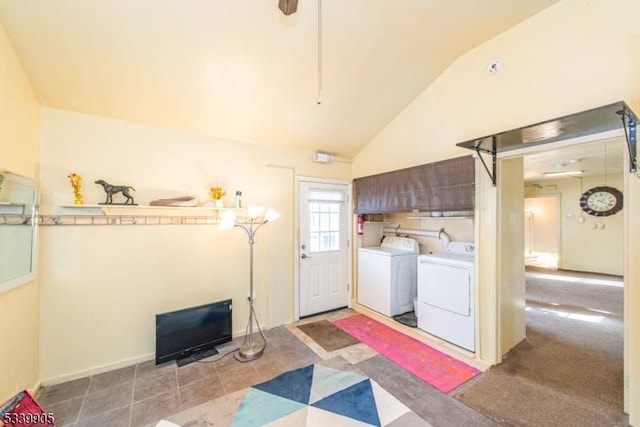 washroom with laundry area and washer and dryer