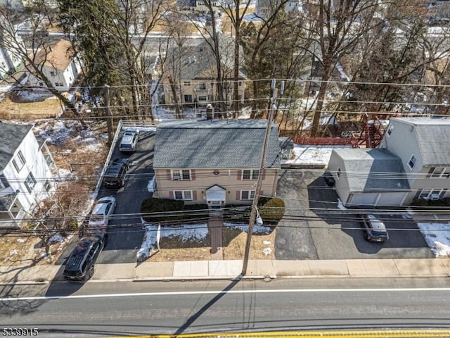 drone / aerial view with a residential view