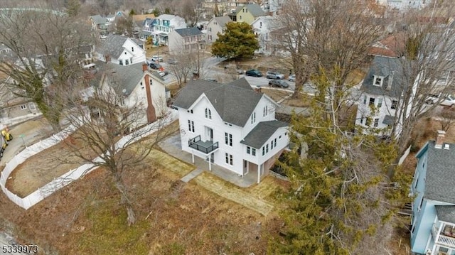 aerial view featuring a residential view