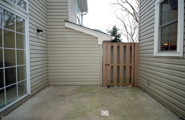 view of patio / terrace featuring a gate