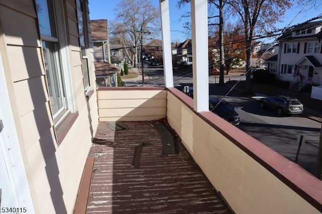 balcony with a residential view