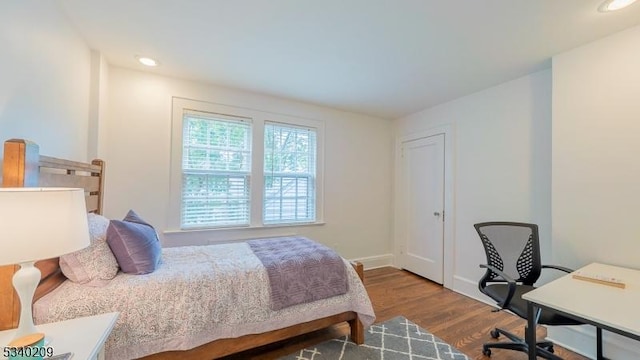 75 Crest Dr, South Orange Village Twp, NJ 07079 - bedroom featuring wood finished floors, an office area, baseboards, and recessed lighting