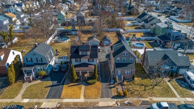 bird's eye view with a residential view