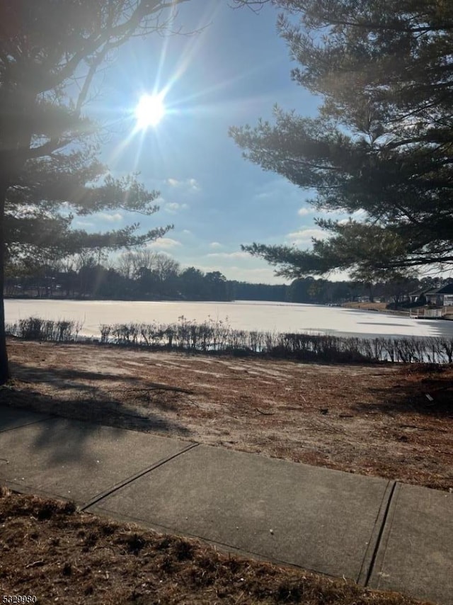 view of yard featuring a water view