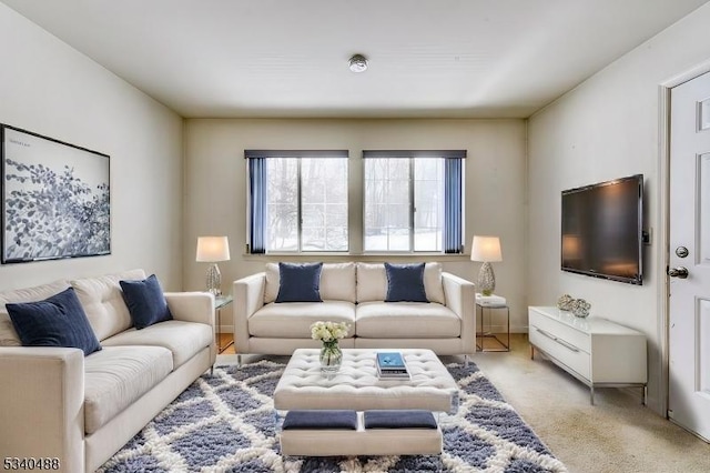 view of carpeted living room