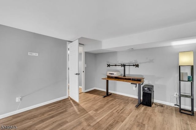 637 Bensel Dr, Mount Arlington Boro, NJ 07850 - basement with wood finished floors and baseboards