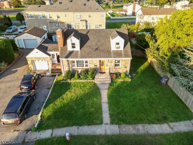 drone / aerial view featuring a residential view