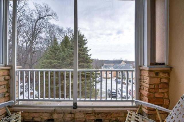 balcony featuring a residential view