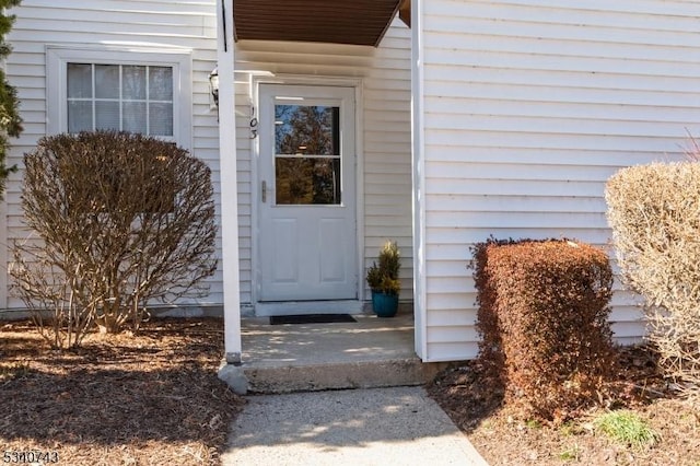 view of doorway to property