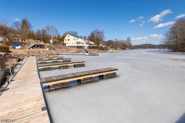 view of dock area